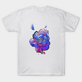 blue and purple rose T-Shirt